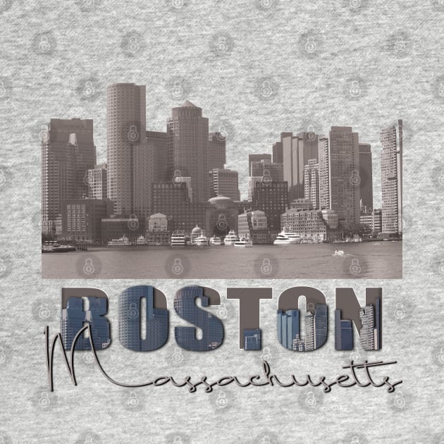 Boston Massachusetts by TeeText